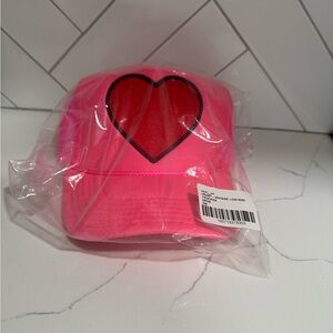 Aviator Nation hot pink heart trucker hat
